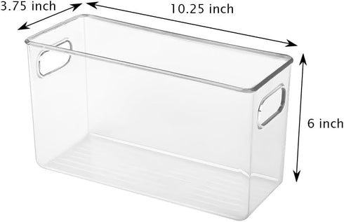 Plastic Clear Phone Case Organizer, Multifunctional Storage Holder Box for Desk, Cabinet, Shelf (Deep)