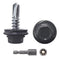 (Pack of 25) Metal Roofing Screws 3/16"" x 3/4"" (4.8 x 19 mm) Self-Drilling Screws with EPDM Washers, Anthracite Grey