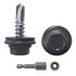 (Pack of 25) Metal Roofing Screws 3/16"" x 3/4"" (4.8 x 19 mm) Self-Drilling Screws with EPDM Washers, Anthracite Grey