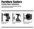 MySit 2-Inch Stem Caster Wheels, Stem 8 x 38mm or 5/16-Inch Diameter, 1.5 inch Long - Set of 5