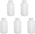5Pcs 4.06oz Plastic Bottles, Lab Chemical Reagent Bottles 25ml Small Mouth Square Sample Storage