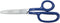 Klein Tools G718LRCB Scissors, Heavy Duty Carpet Shear with Large Ring, Curved Handles, Blunt Tips for Trimming Carpet