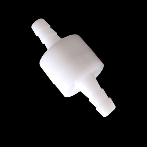 2PCS 1/4" Check Valve Hose Barb, One Way Inline Non Return for Fuel Oil Water Gas Air Pump with 4PCS Clamps