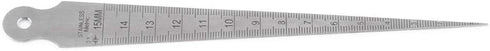 Zetiling 1-15mm Taper, Taper Gage, Stainless Steel Taper Welding Test Miniature Accurate Figures Welding Test