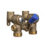 Watts 175C Series 1/2" Bronze Ball-Type Washing Machine Shutoff Valve, 3/4" Hose Outlet, 1/2" Copper Dual Ell Adapters,