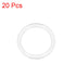 uxcell Silicone Rubber O-Ring, 28mm OD, 22mm ID, 3mm Width, VMQ Seal Rings Gasket, White, Pack of 20