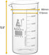 EISCO Beaker, 600ml - Tall Form with Spout - White, 50ml Graduations - Borosilicate 3.3 Glass by EISCO