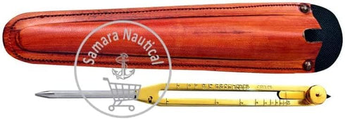 Humaira Nautical Brass Drafting Tool Proportional Divider 12 inch Scientific Instrument with Leather Cover
