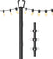 Sprimden 10FT String Light Poles for Outdoor Decor, Sturdy Light Pole with Fence
