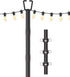 Sprimden 10FT String Light Poles for Outdoor Decor, Sturdy Light Pole with Fence