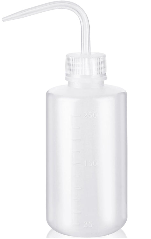 Valchoose Plastic Squeeze Bottle, Leak Proof 250ml | 8.5oz White Wash Bottle for Chemical, LDPE, Narrow Mouth Scale