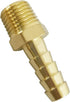 Avanty Brass Hose Barb Fitting, 1/8" Barbed x 1/4" NPT Male Adapter Connector, Pack of 2