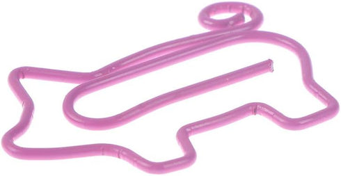 EORTA 50 Pieces Paperclips, Pink Pigs Shaped Metal Clips, Cute Cartoon Animals for Bookmarking, Scrapbooking