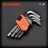 Edward Tools Pro 9 Piece Short Hex Allen Wrench Set - Metric 10mm - 1.5mm - Harden CRV Steel - Optimum Strength Steel - Organizer Tool Clip for Quick Access to Size by Edward Tools