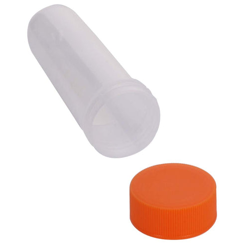 Othmro 50ml 50pcs Plastic Lab Centrifuge Tubes, 29 * 107mm Vial Test Tube Sample Storage Liquid Centrifuge Tube Round Bottom with Random Color Screw Cap for Beads Yeast Specimen Sample Laboratory