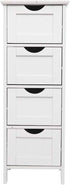 Hikarinowa 4 Single Door Bathroom Cabinet,Freestanding Bathroom Floor Cabinet ,Wooden Floor Cabinet, Side Organizer