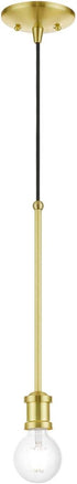 1 (47161-12) Livex Lighting Lansdale Light Pendant in Satin Brass