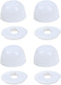 4 Packs Universal Toilet Bolt Caps, Round Plastic Push-On Toilet Bowl Bolt Caps Covers, White Color