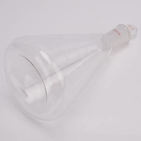 stonylab Glass 24/40 Erlenmeyer Flask with Stopper, 1000 ml Borosilicate Glass Heavy Wall Flask