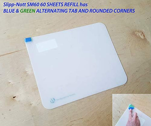 Small Sticky Mat Pad Replacement Mat, 60 Sheets, 15"x18", Fits All Brands Small Basketball Traction Boards