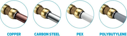 3/4 Inch Push To Connect Fitting Straight Coupling Connector for PEX, Copper, CPVC Pipe, Brass Plumbing Fitting, Pack