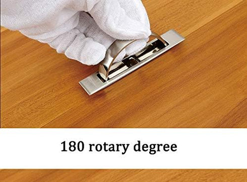 XMHF Invisible Cabinet Handles, Pack of 2 Hidden Concealed Zinc Alloy Handles, 180° Rotation