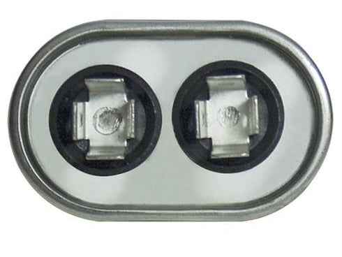 Genteq GE Capacitor Oval 7.5 uf MFD 370 Volt, Replaces Old GE# 97F9001