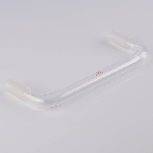 stonylab Borosilicate Glass Distilling Adapter, 75 Degree and 105 Degree Bent Chemistry Adapter, 200 mm Length