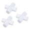 MECCANIXITY Magnetic Stirrer Mixer, Stir Bar Rod 25mm(1") Cross Shape Coating Magnet, White, 3Pcs for Laboratory