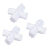 MECCANIXITY Magnetic Stirrer Mixer, Stir Bar Rod 25mm(1") Cross Shape Coating Magnet, White, 3Pcs for Laboratory