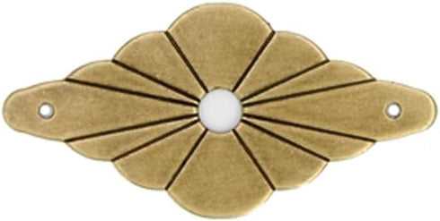 Tiazza 10Pcs Brass Backplate Washers - Classical Furniture Decoration Gasket Brass Hardware Accessories (Bronze)