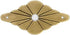 Tiazza 10Pcs Brass Backplate Washers - Classical Furniture Decoration Gasket Brass Hardware Accessories (Bronze)