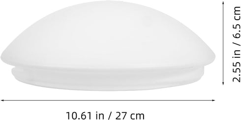 10.62In Bulb SOLUSTRE Round Ceiling Light Cover Plastic Lamp Shade Replacement with Hole for Soft Light Diffusion