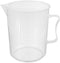 Othmro 1Pcs 1000ml Measuring Cup, PP Plastic Graduated Beaker Transparent for Lab Kitchen Liquids