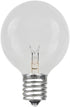 25 Pack G50 Bulbs, E17/C9 7 Novelty Lights Outdoor Patio Globe Replacement Clear, Intermediate Base, Watt