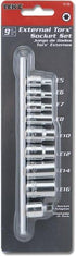 Titan Tools - 9Pc External Star Socket Set (16139) by Titan
