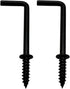 50 Pcs Black 1-1/4 Inch Screw Hooks, Vintage L Shape and Right Angle Medal Hooks