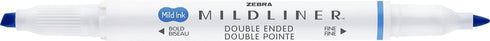 Zebra Pen Mildliner 12-Pack Double-Ended Highlighter Marker Set, Broad and Fine Point Tips, No Bleed Dark Blue