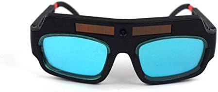 1 Pair Black Solar Auto Darkening Welding Goggles, Safety Protective Glasses Mask, Anti-Fog Anti-Glare