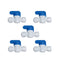 Malida 1/4 inch O.D. Quick Connector Ball Valve, Tube Fitting for RO Systems, Purifiers, Filters - Pack of 5