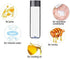 1-Pack Empty Plastic Juice Bottles with Caps - Reusable 400ml Durable Water Bottles for Smoothies and Crafts