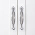 Generic 96MM) Southst Silver and Black Long Crystal Handle Bedside Dressing Table Zinc Alloy Handle Drawer Wardrobe