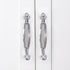 Generic 96MM) Silver and Black Long Crystal Handle Bedside Dressing Table Zinc Alloy Handle Drawer Wardrobe Glass