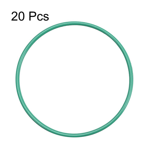 uxcell 42mm OD Fluorine Rubber O-Rings, 39mm ID, 1.5mm Width FKM Seal Gasket for Machinery Plumbing, Green, Pack of 20