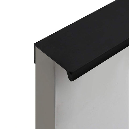 LC LICTOP 300mm/11.8" Modern Style Finger Edge Tab Pull Handle Door Knobs, Aluminum Matte Black