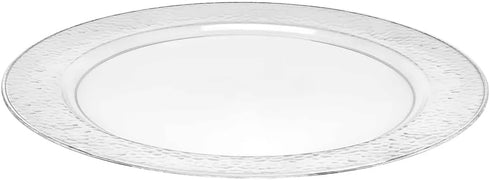 13.5 inch (4) Clear Round Tray Disposable Serving Tray for Vanity, Kitchen, Bathroom, Coffee Table, Office, Durable