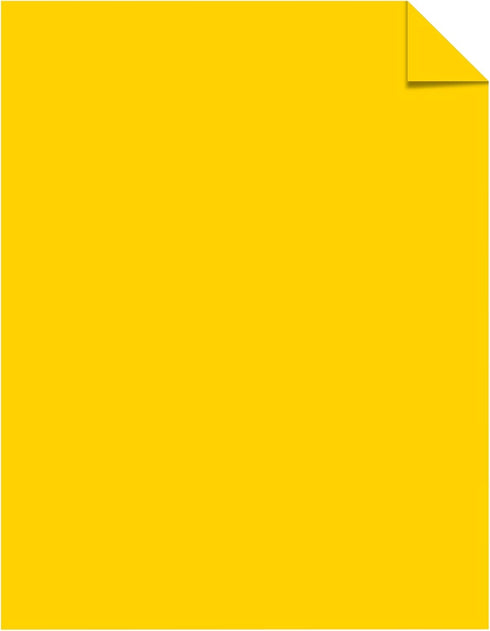 8 1/2in. 11in., 24 Lb, 500 21538 Neenah Astrobrights Bright Color Paper, x FSC Certified, Solar Yellow, Ream Of Sheets