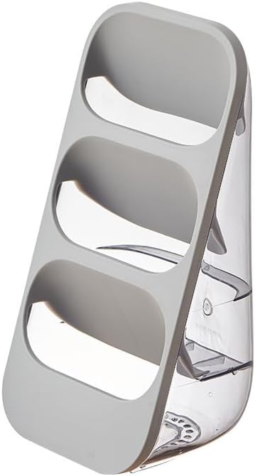 Cheeskteo Counter Modern Grey Tea Bag Storage Box Multi Compartment Coffee Capsule and Instant Milk Tea Organizer