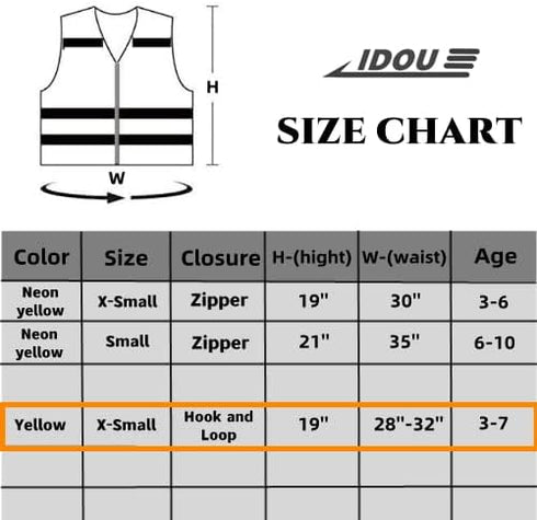 Hi Vis Kids Safety Vest - Lightweight, Adjustable Toddler Reflective Vest for Cycling & Running