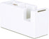 Desktop Tape Dispenser - Silicone Non-Skid Weighted Base Tape Cutter for Office, School, Home Supplies (Pure White)